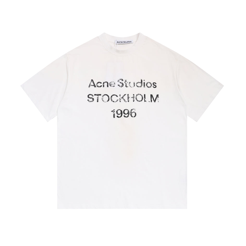 Acne Studios - Sprayed logo t- shirt - Faded white
