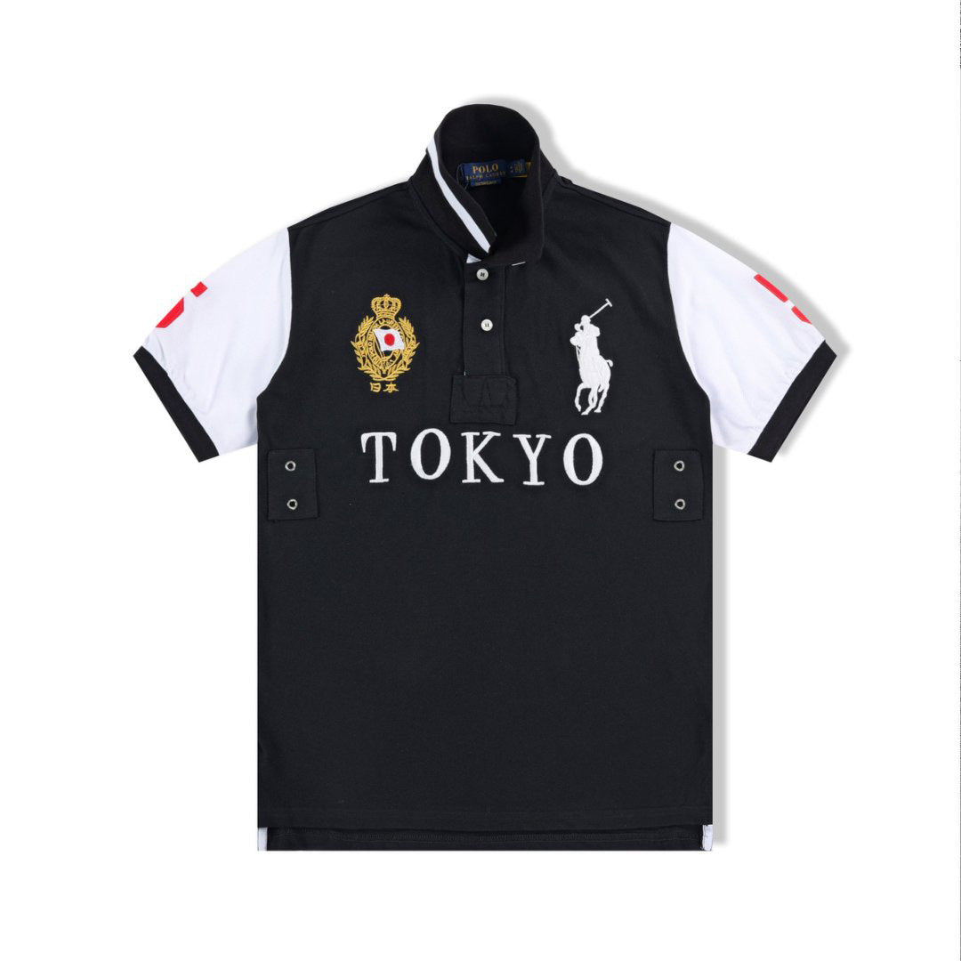 Polo Ralph Lauren Big Pony Tokyo Polo Shirt Black / White