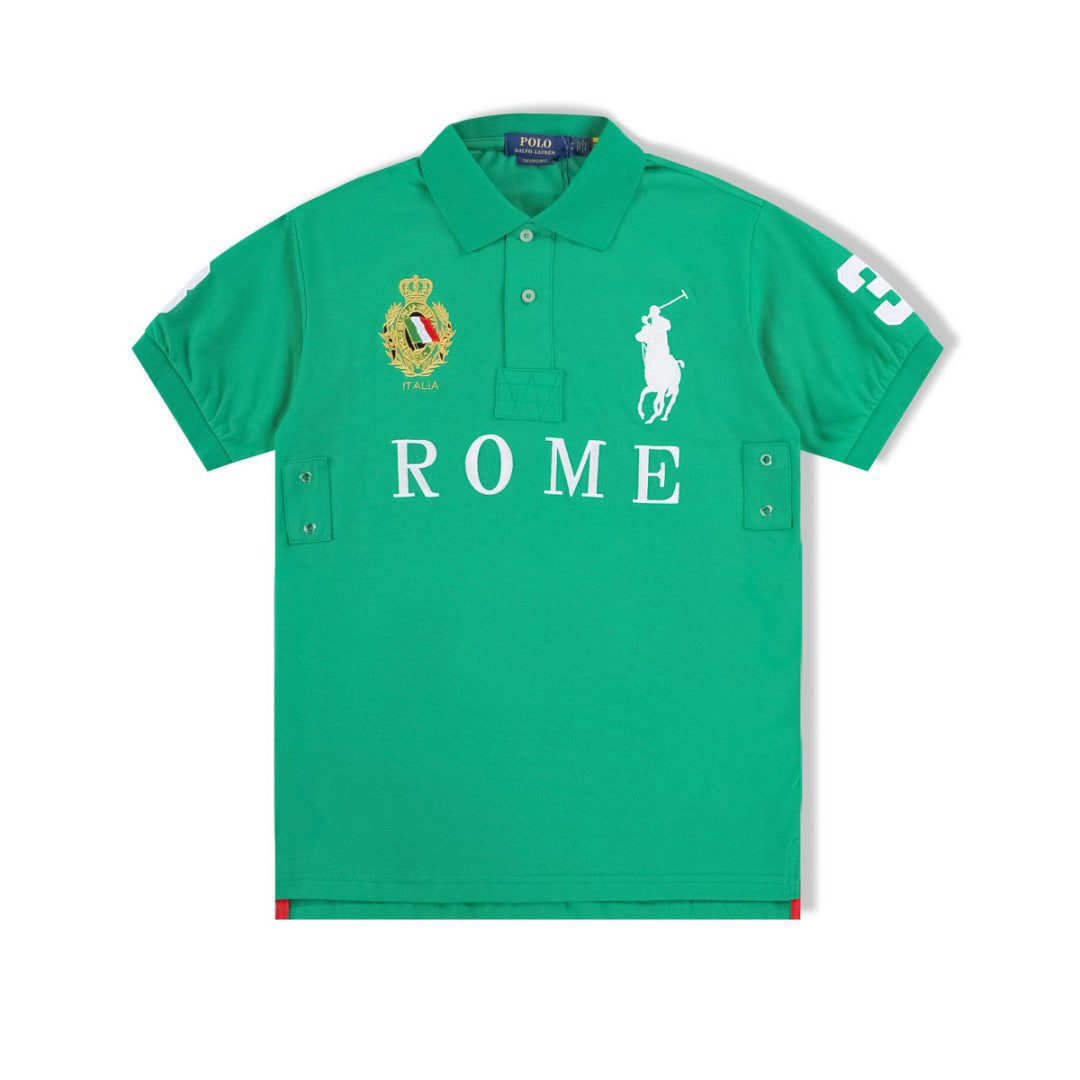 Polo Ralph Lauren Big Pony Rome Polo Shirt Green / White