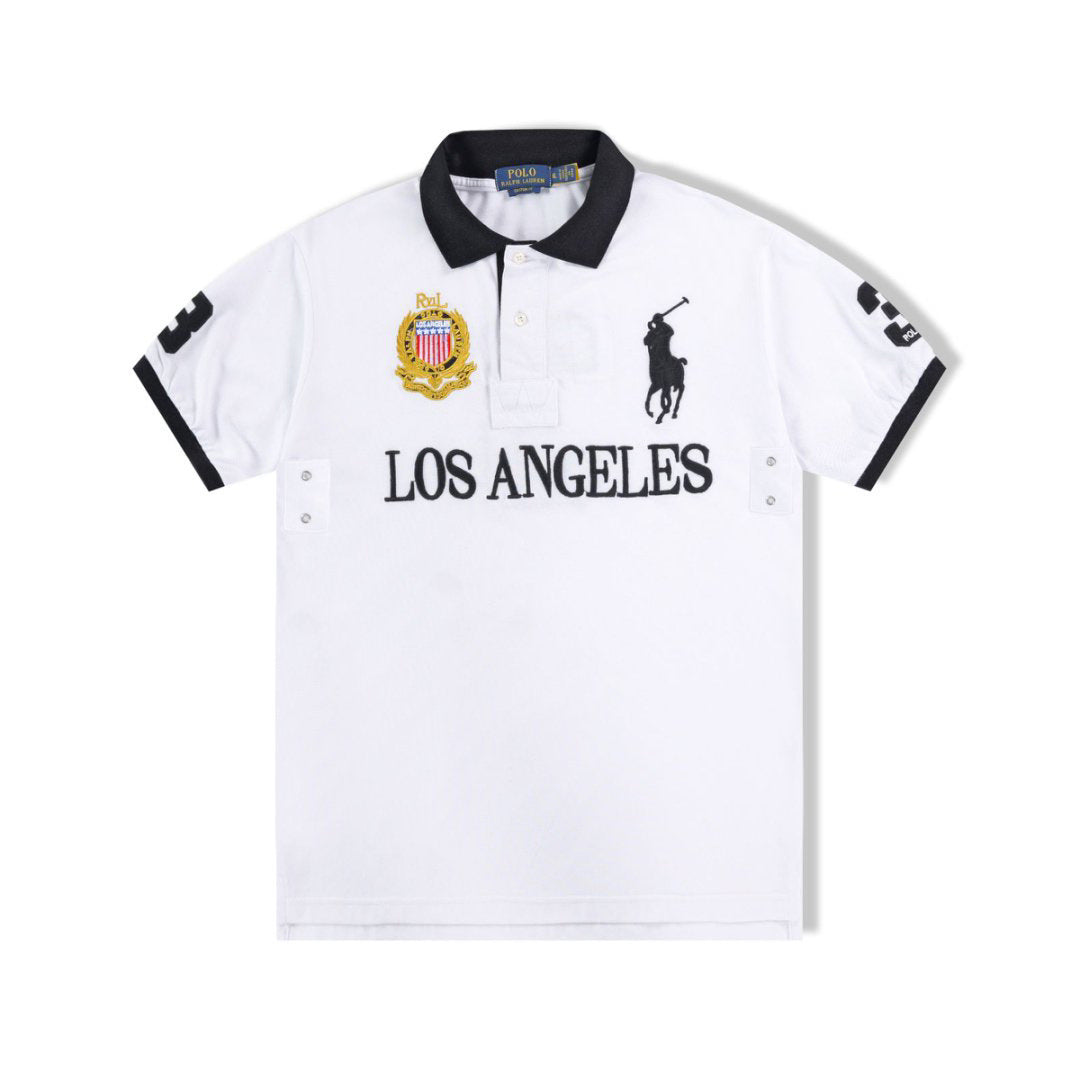 Polo Ralph Lauren Big Pony Los Angeles Polo Shirt White / Black