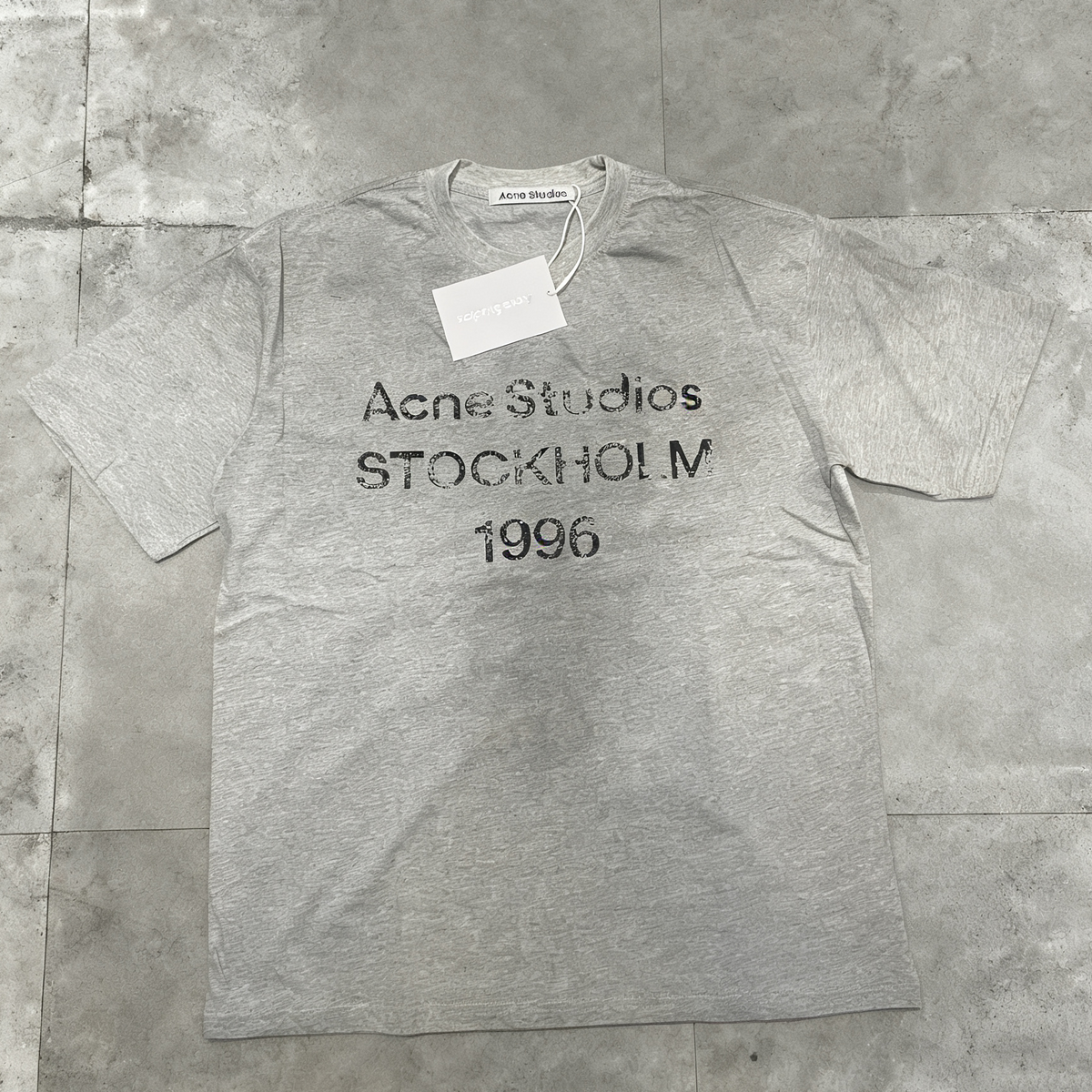 Acne Studios - Sprayed logo t- shirt - Faded gray
