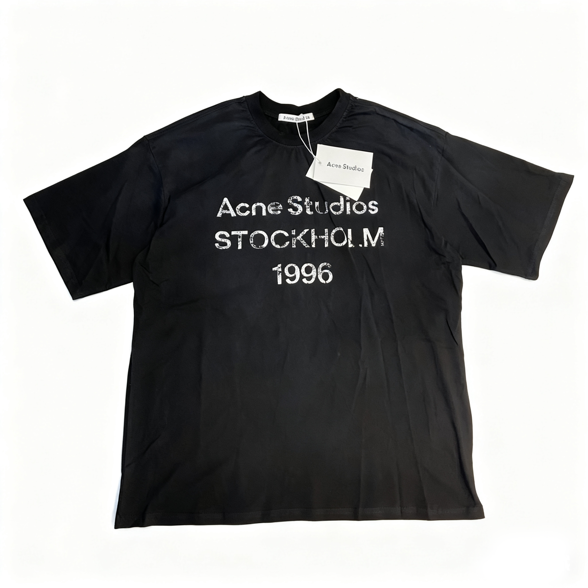 Acne Studios - Sprayed logo t- shirt - Faded black