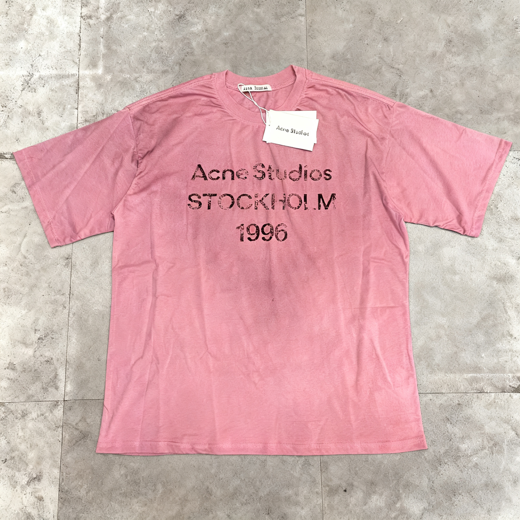 Acne Studios - Sprayed logo t- shirt - Faded Pink