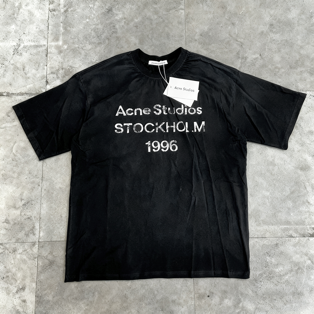 Acne Studios - Sprayed logo t- shirt - Faded black