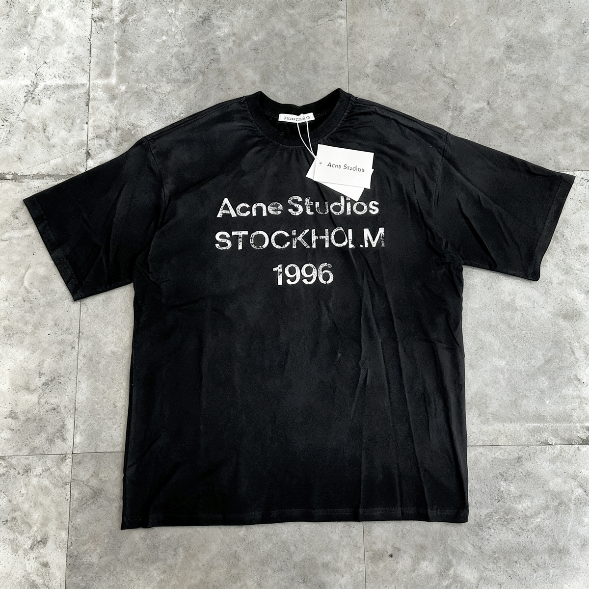 Acne Studios - Sprayed logo t- shirt - Faded black