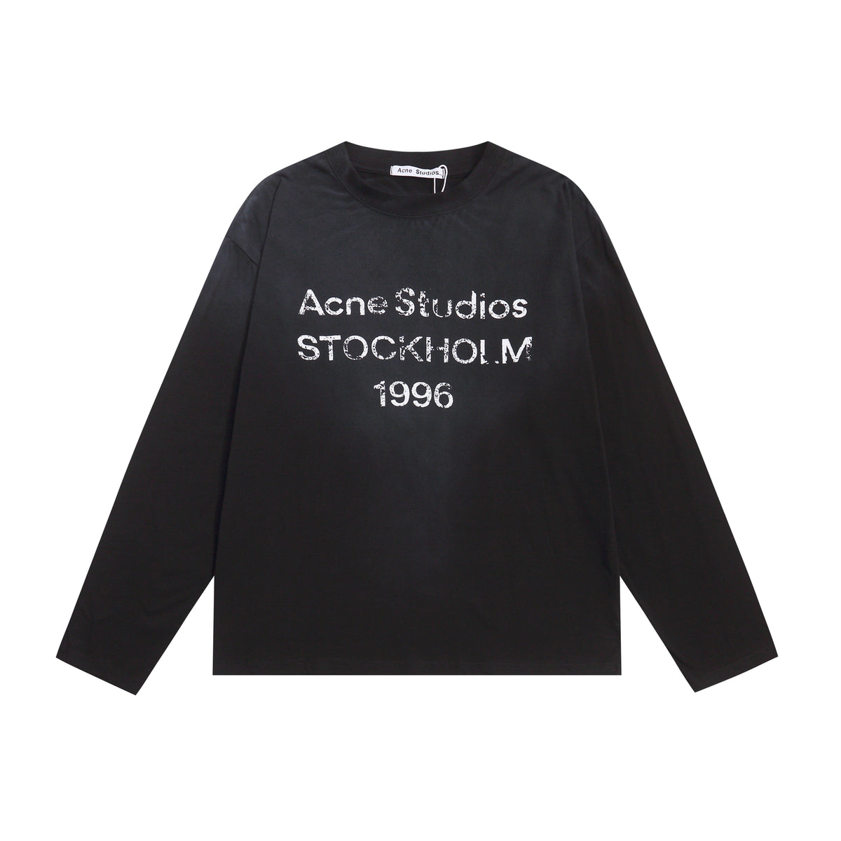 Acne Studios Sprayed 1996 Logo Long Sleeve Black
