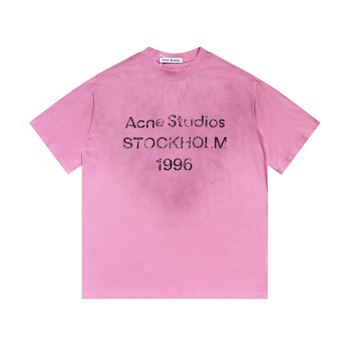 Acne Studios - Sprayed logo t- shirt - Faded Pink