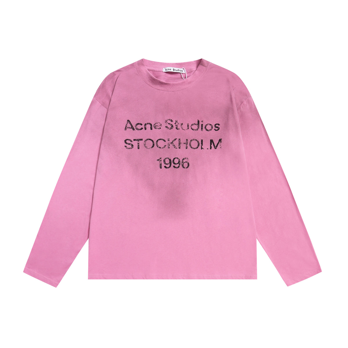 Acne Studios Sprayed 1996 Logo Long Sleeve Pink