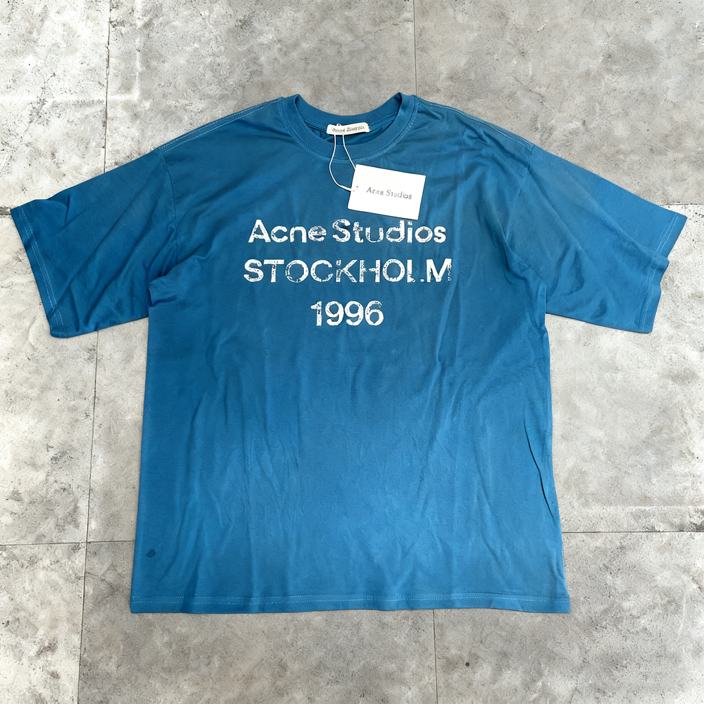 Acne Studios - Sprayed logo t- shirt - Faded Blue