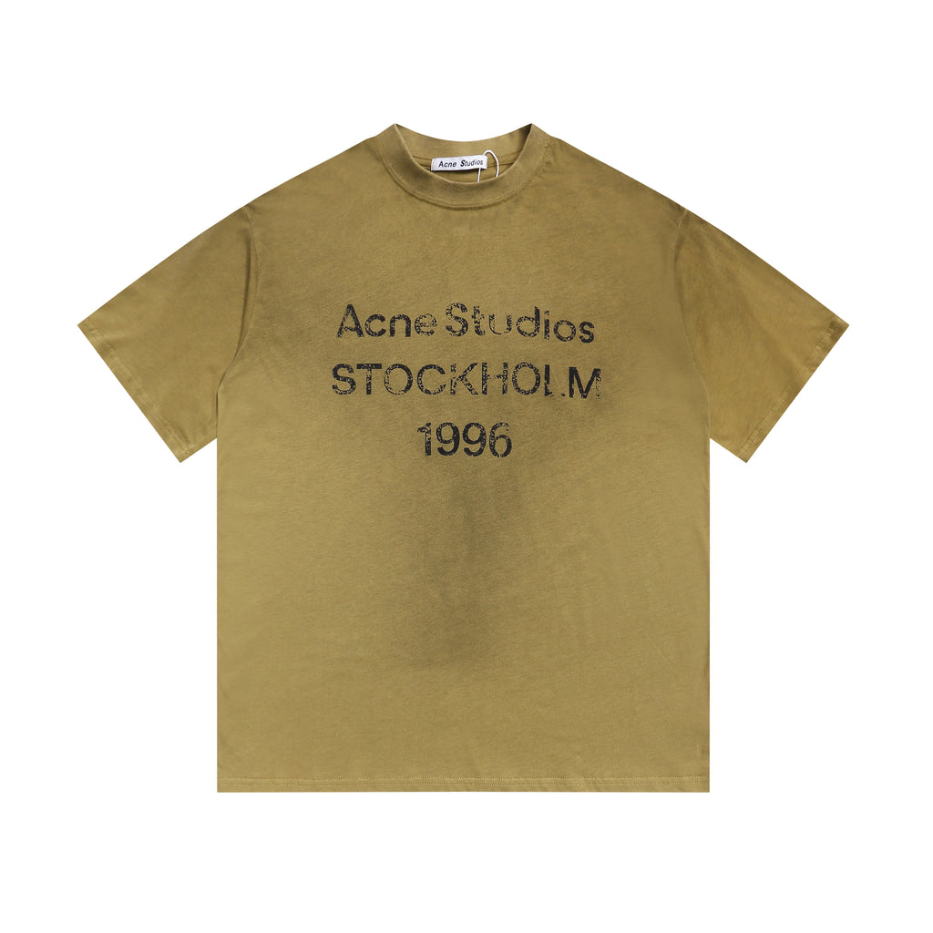 Acne Studios - Sprayed logo t- shirt - Faded Olive