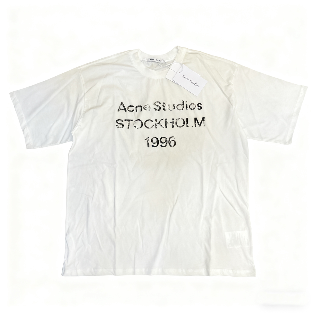 Acne Studios - Sprayed logo t- shirt - Faded white