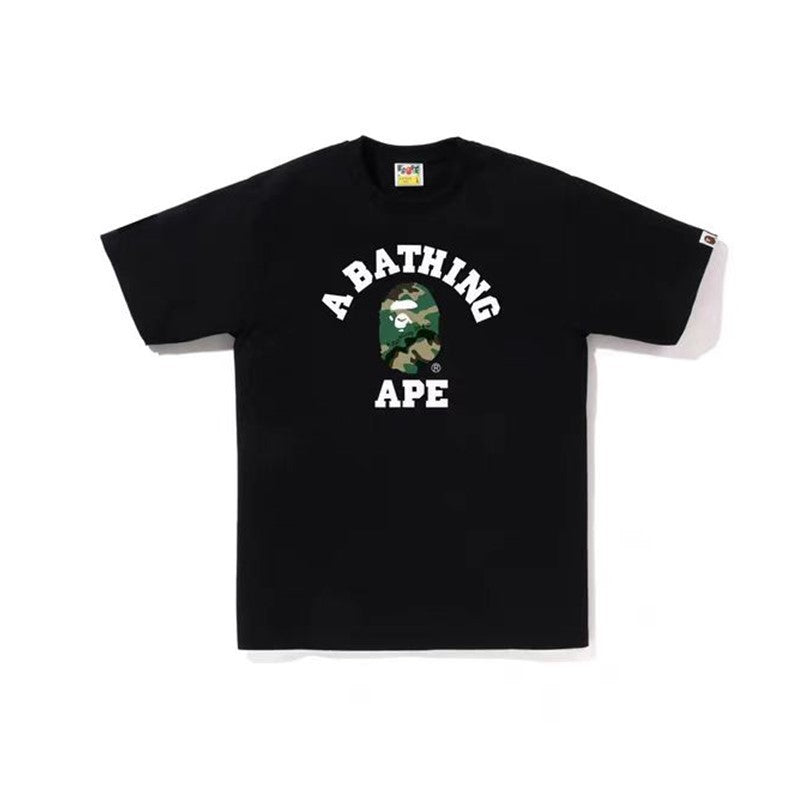 BAPE Colors College Tee Black Military color