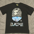 BAPE Space Camo Ape Head T- Shirt Black