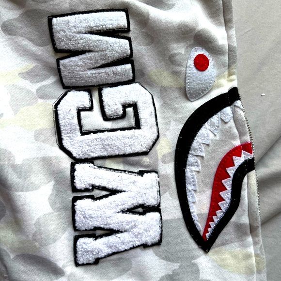 BAPE Shark Full Zip Hoodie White