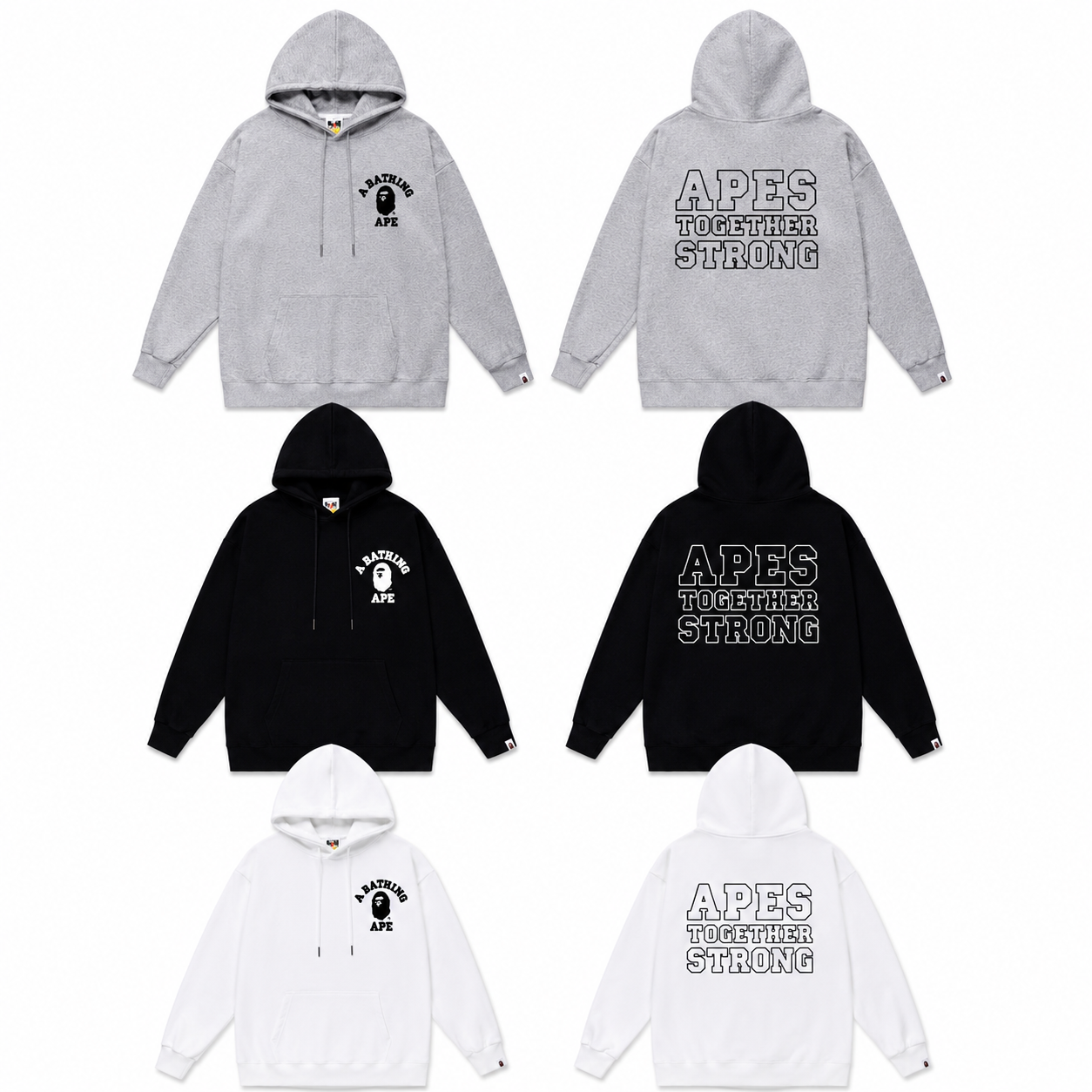 (+3)Bape College Together Storong Hoodie +3