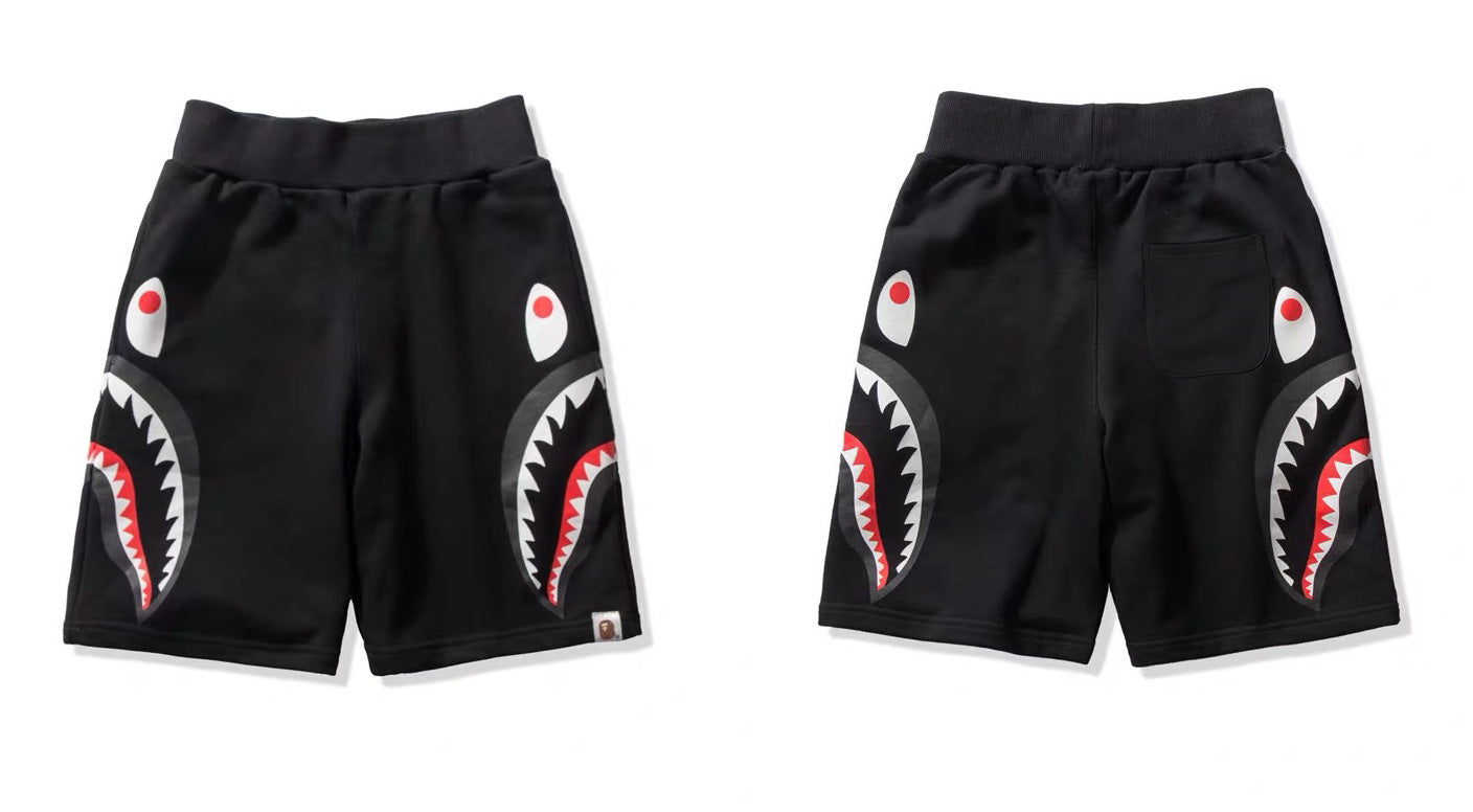 Bape Black Double Shark Shorts