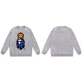 A Bathing Ape Color Camo Milo On Ape Head Sleeve Gray Navy