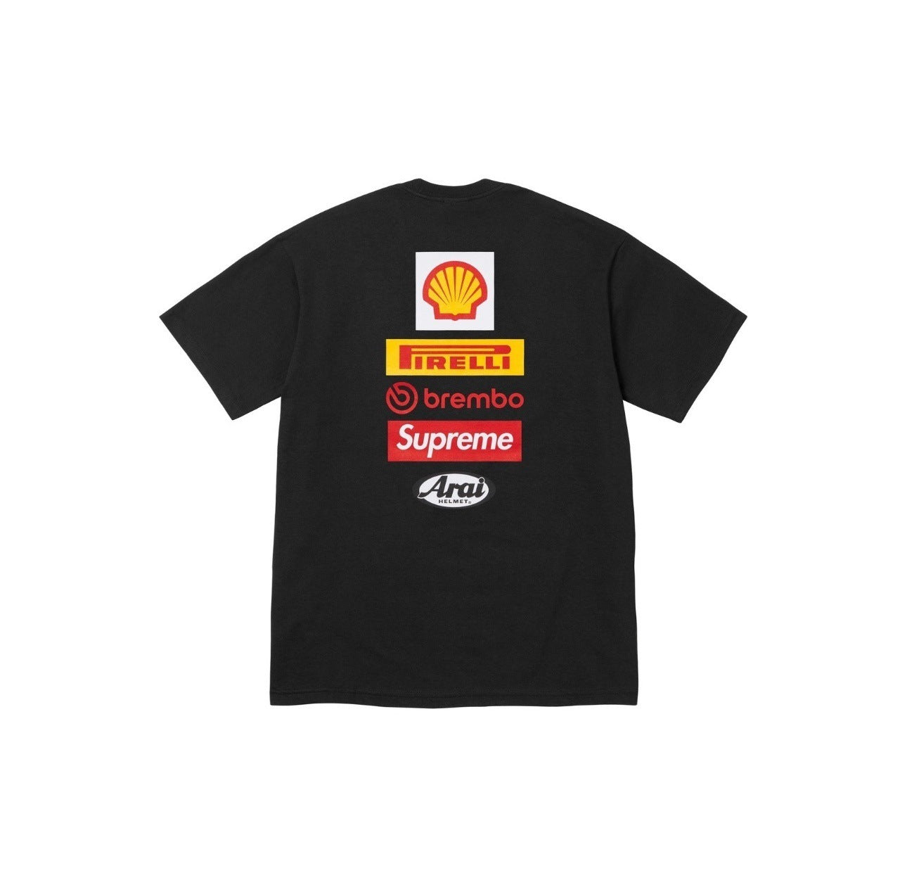 Supreme x Ducati Logos Tee 'Black'