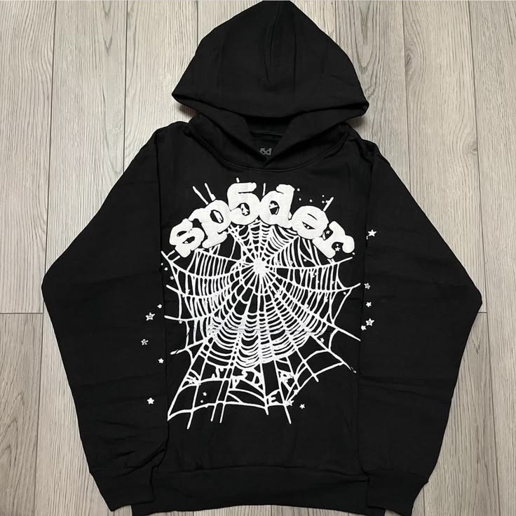 Sp5der OG Web Hoodie 'Black'