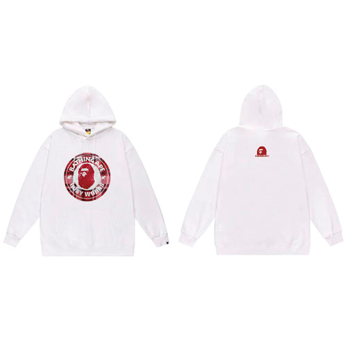 (+3)BAPE Color Camo Busy Works Hoodie Red/+3