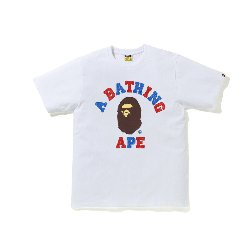 BAPE Colors College Tee Red/Blue