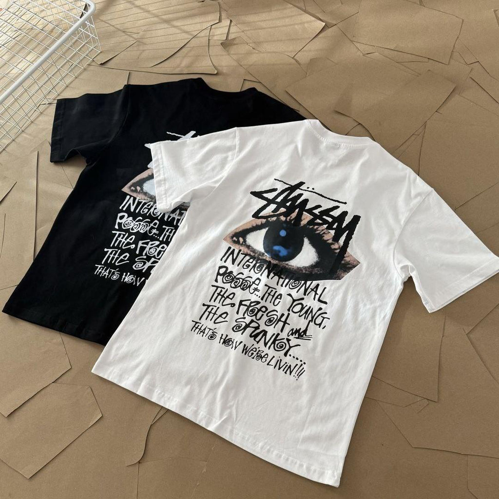 (+2)Stüssy Ocula Short-Sleeved T-shirt [Black][White]