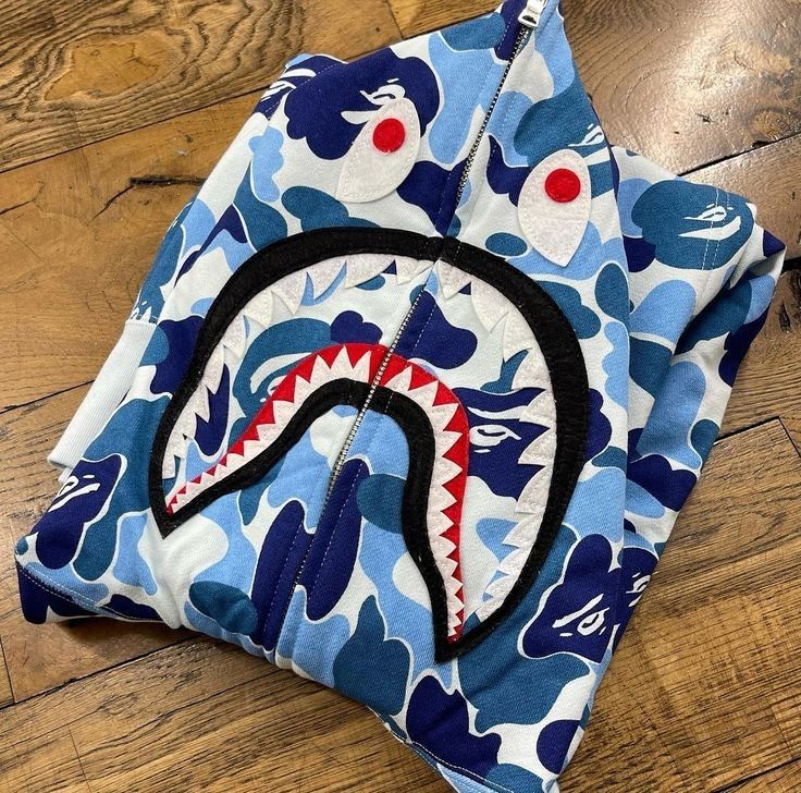BAPE Color Camo Shark Full Zip Hoodie Blue