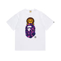 A Bathing Ape Color Camo Milo On Ape Head Tee White Purple