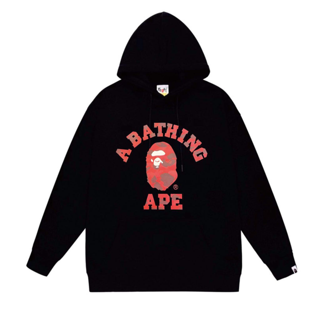 (+3)Bape College Hoodie Red/+3