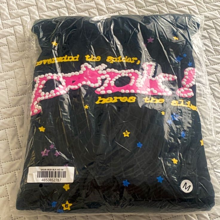 Sp5der P*NK Hoodie Black V2