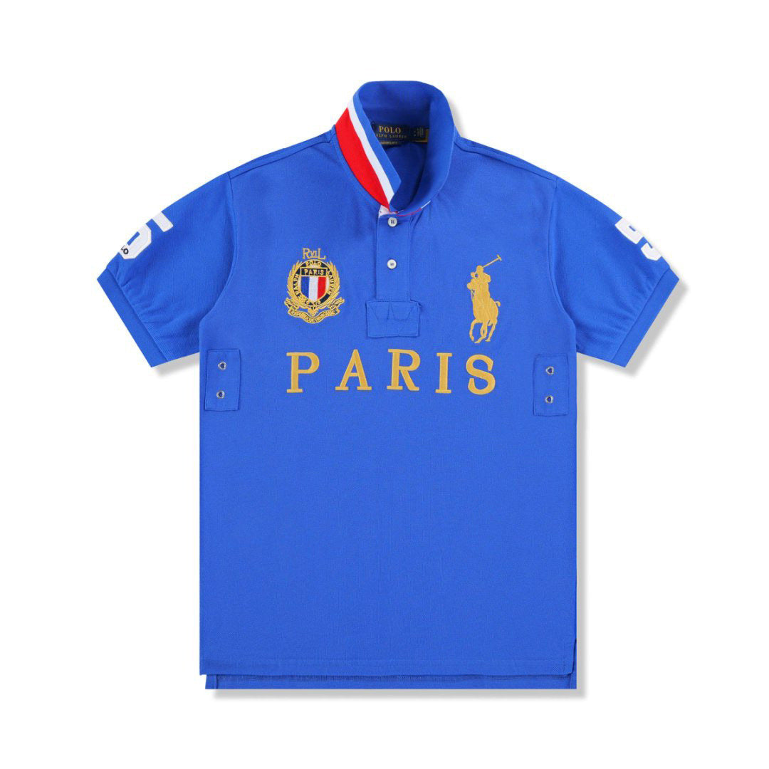Polo Ralph Lauren Big Pony Paris Polo Shirt Blue / Gold