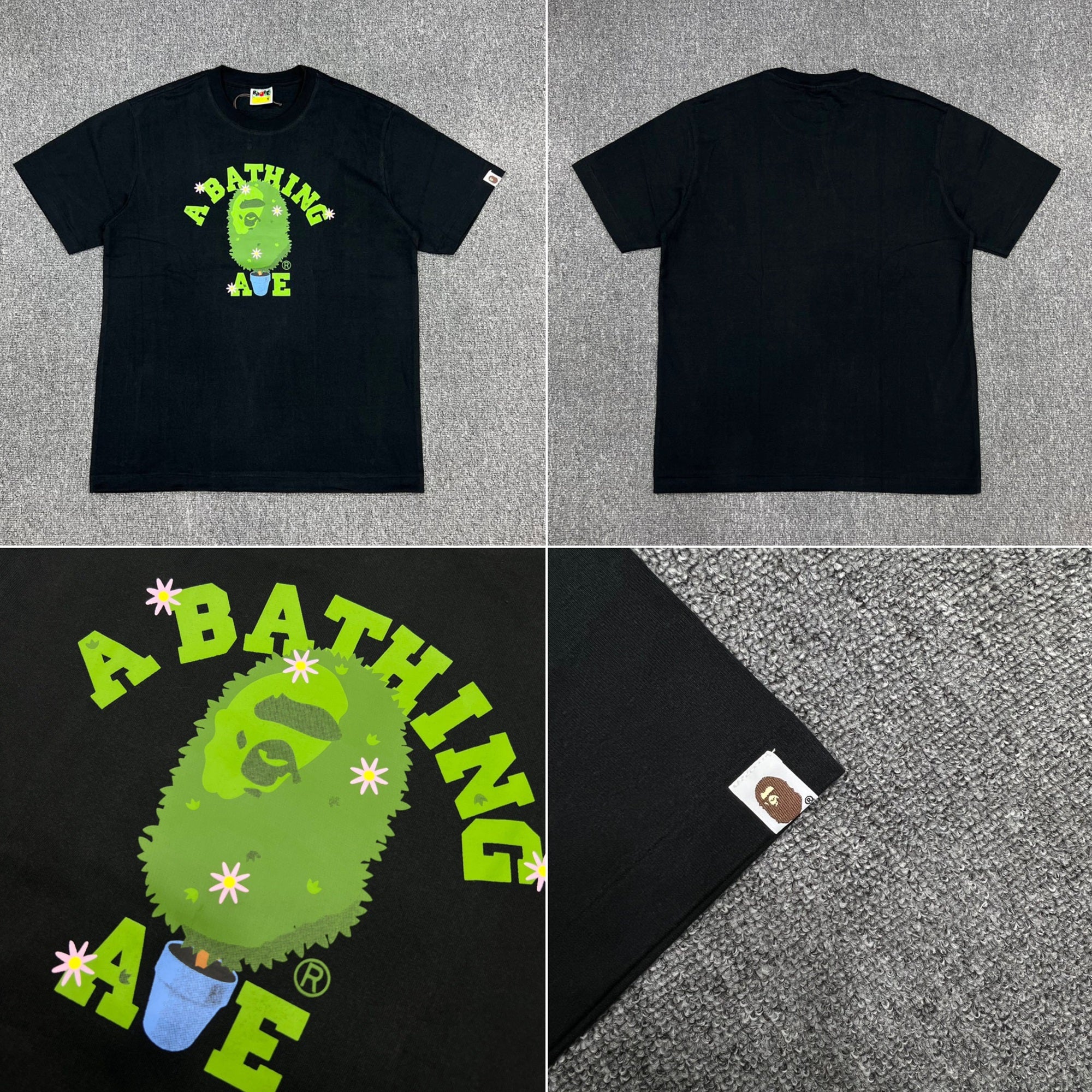 A Bathing Ape Black Bonsai Tree College Tee