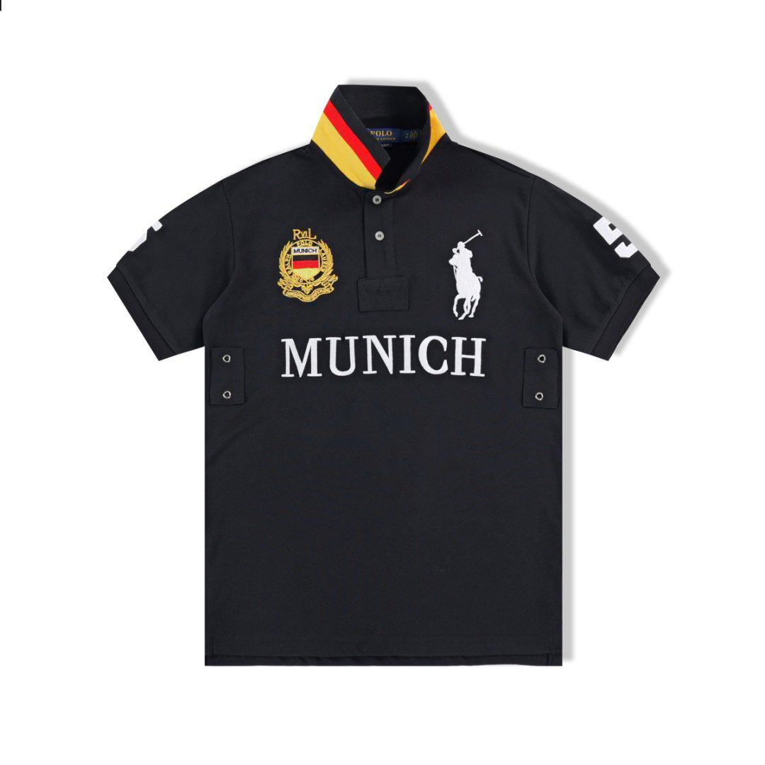 Polo Ralph Lauren Big Pony Munich Polo Shirt Black / White
