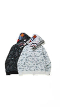 BAPE Space Camo Double Shark Full Zip Hoodie Black Multi/White Multi