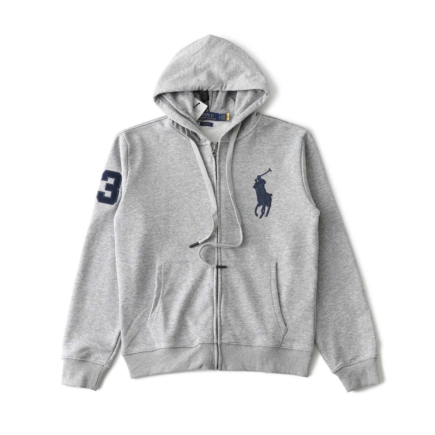 Polo Ralph Lauren Big pony Hoodie zip Grey