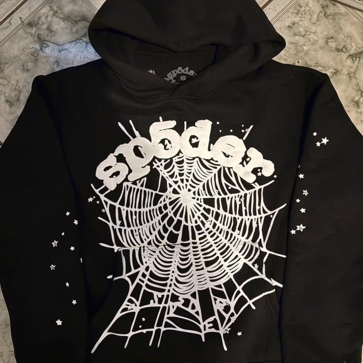 Sp5der OG Web Hoodie 'Black'