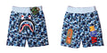 BAPE ABC Camo Shark Sweatshorts Blue