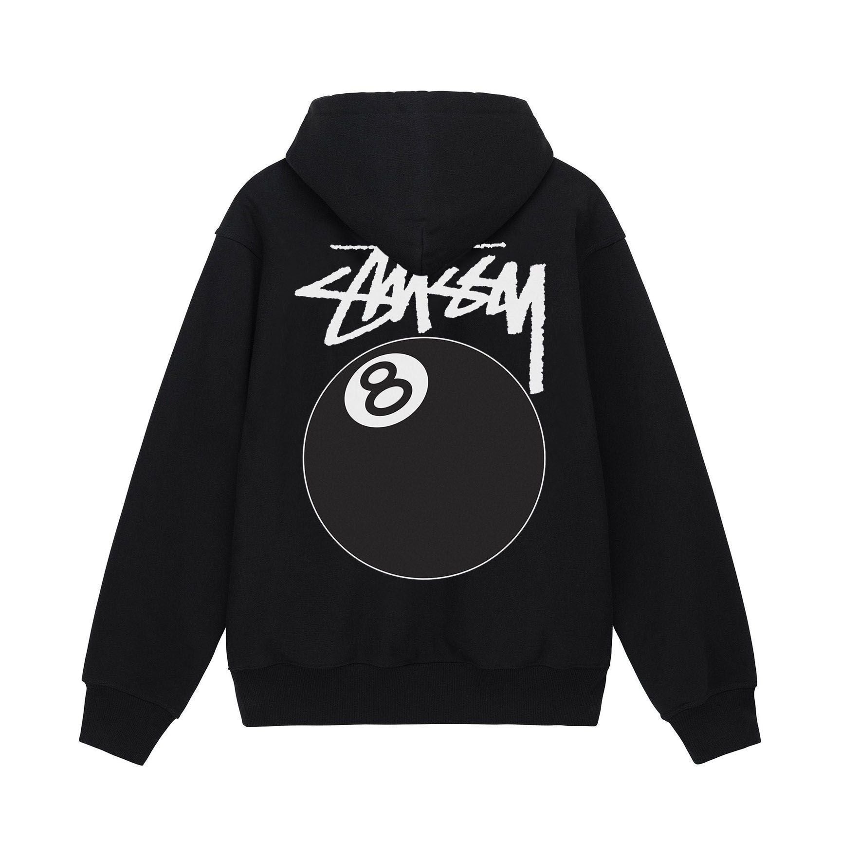 Stussy 8 Ball Hoodie Pigment Dyed Natural Black