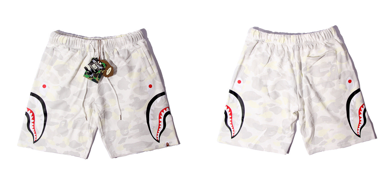 BAPE City Camo White Double Shark Sweat Shorts