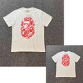 Bape ABC CAMO Big Ape Head T- Shirt White/Pink