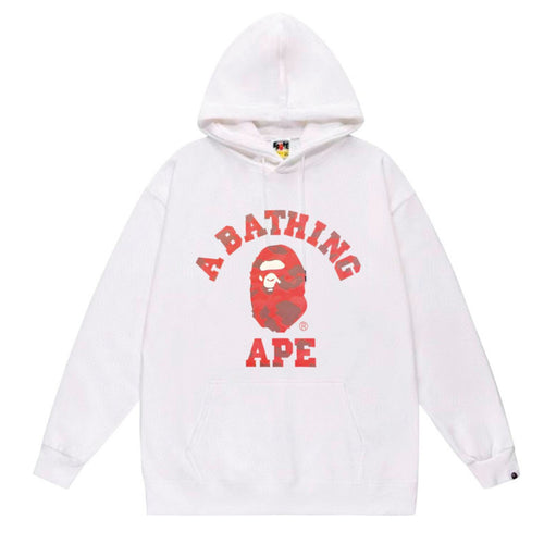 (+3)Bape College Hoodie Red/+3