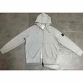 Stone Island Grey Zip Up Hoodie