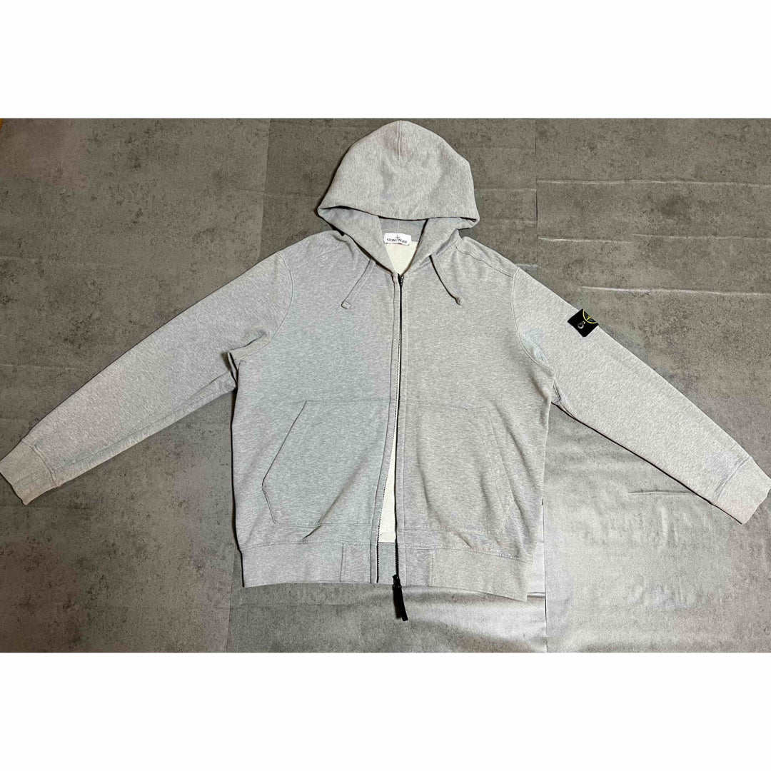 Stone Island Grey Zip Up Hoodie
