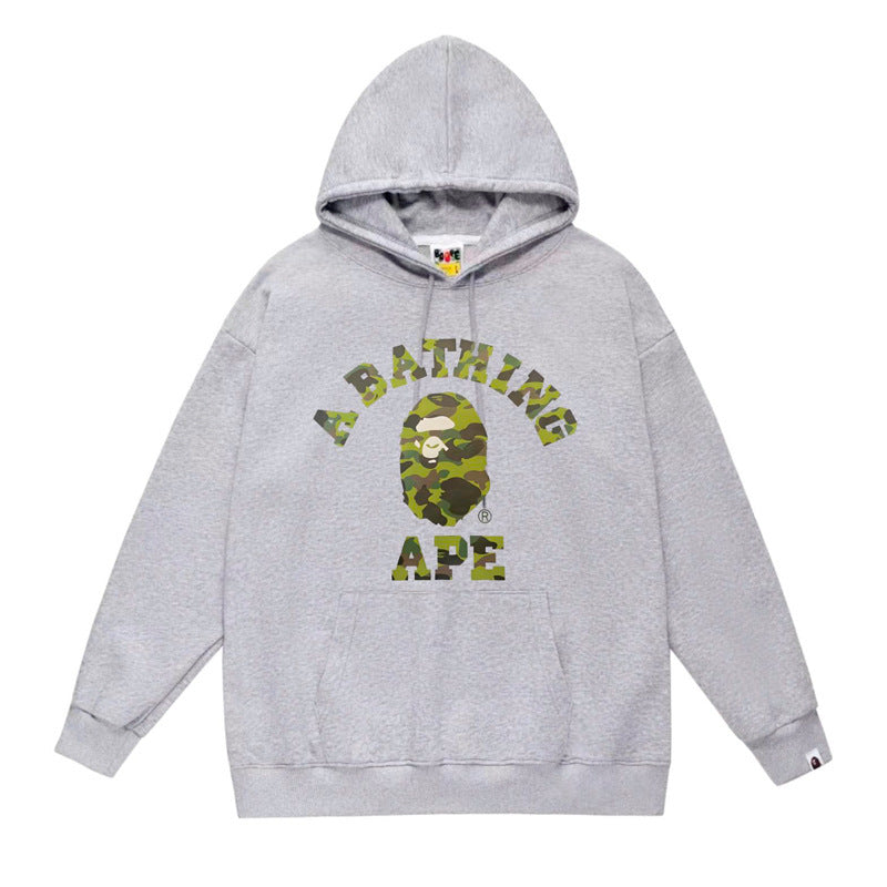 Bape ABC College Hoodie Green Gray
