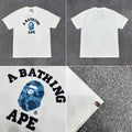 BAPE ABC CAMO COLLEGE TEE White/Blue