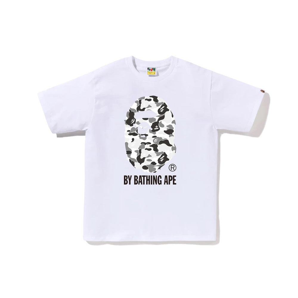 BAPE Camo Big Ape Head Tee White Gray