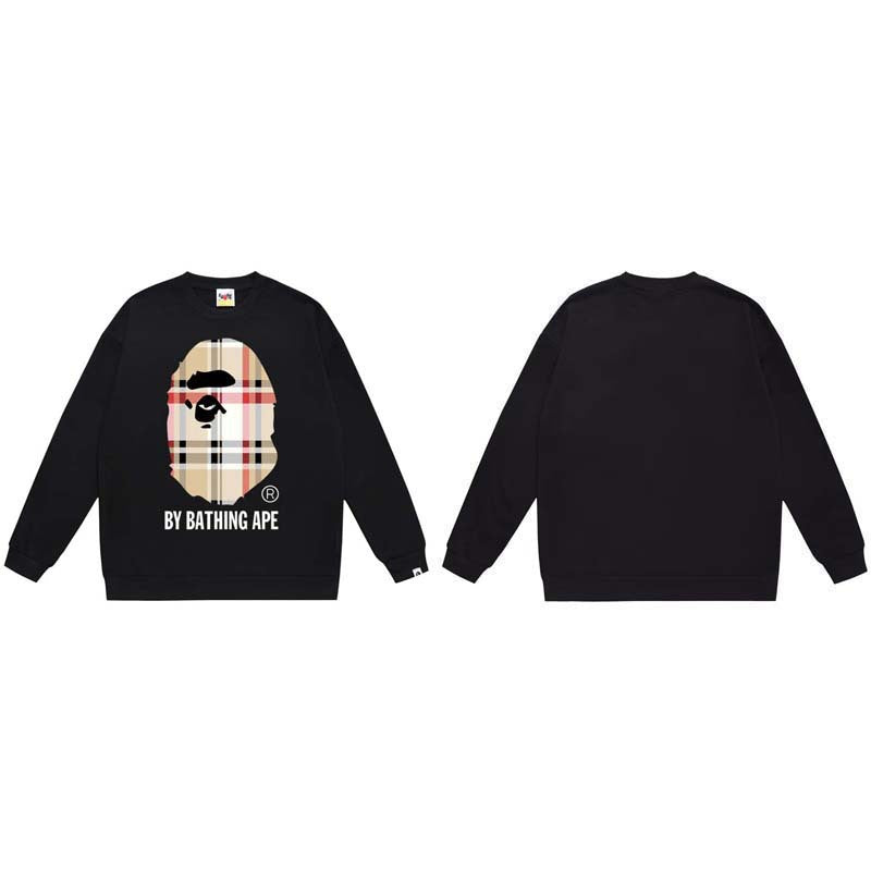 Bape x Burberry ape Head Sleeve Black