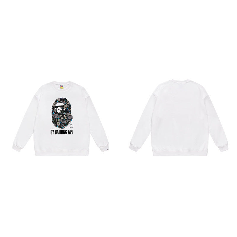 A Bathing Ape Space Big Ape Head Sleeve Ape Head Sleeve White