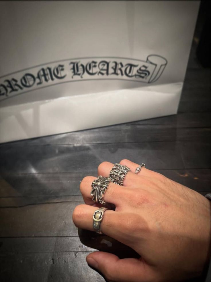Chrome Hearts Double Floral Cross Ring