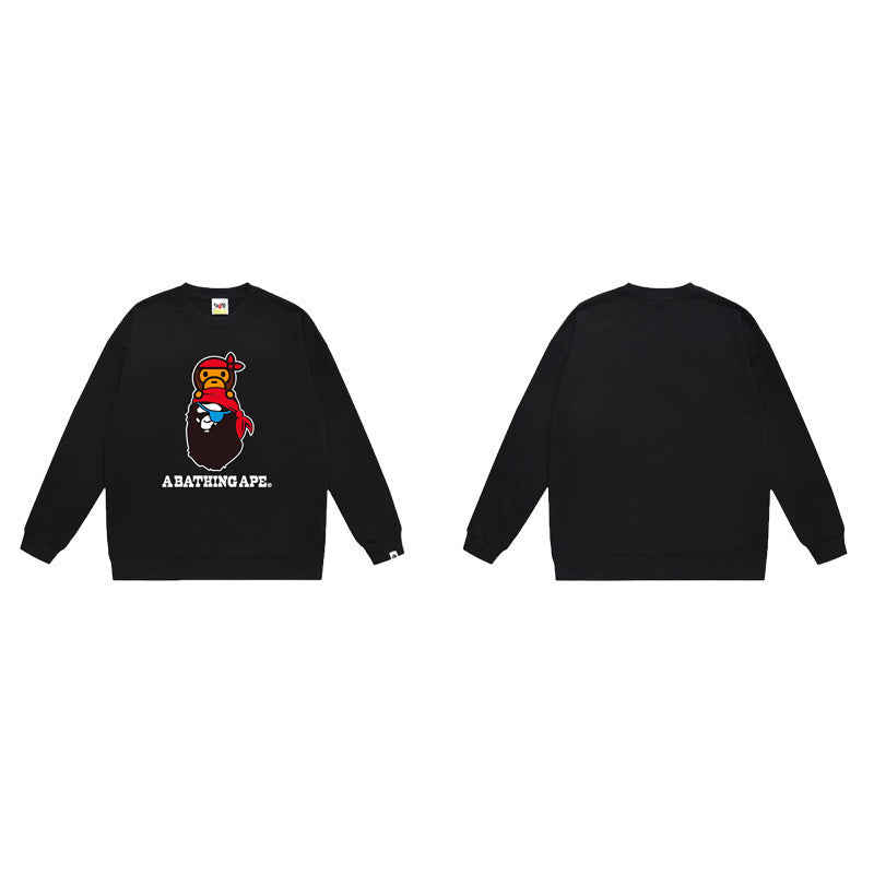 BAPE Pirate Milo On Ape Head Sleeve (SS25) Charcoal Black